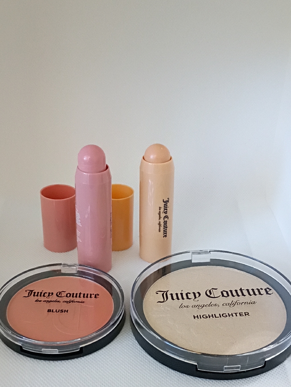 Juicy Couture Pink & Peach Blush and Highlighter Set